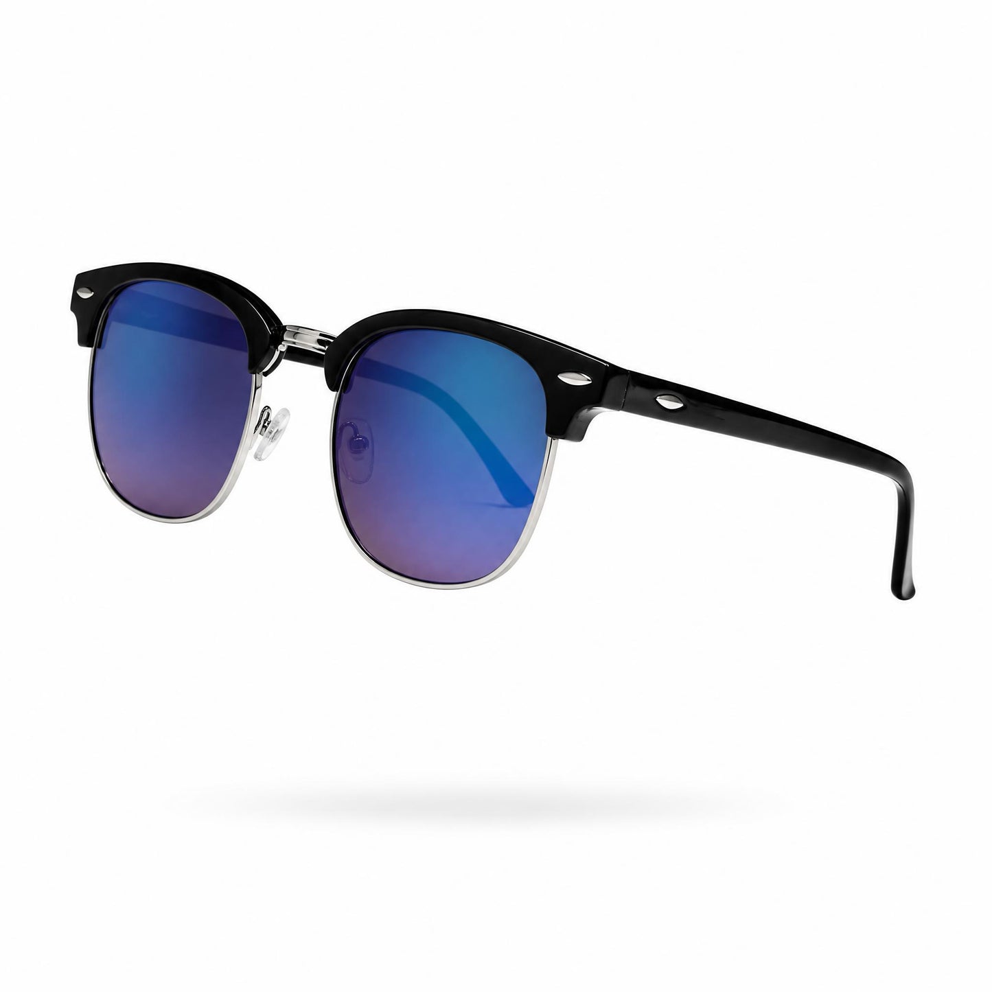 The Clubmaster Classic – Silver Frame / Blue Lens